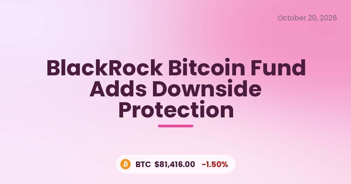 BlackRock Bitcoin Fund Adds Downside Protection