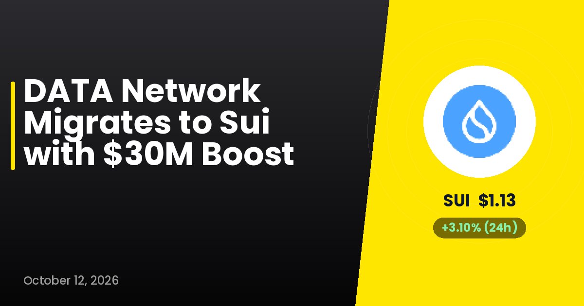 DATA Network Migrates to Sui with $30M Boost
