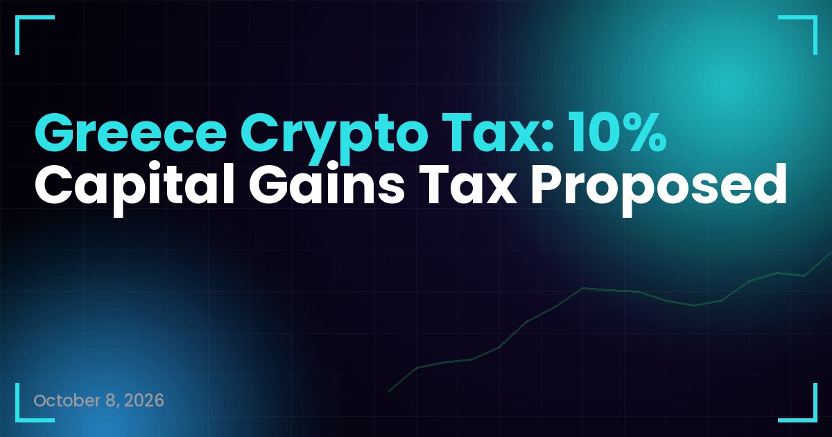Greece Crypto Tax: 10% Capital Gains Tax Proposed