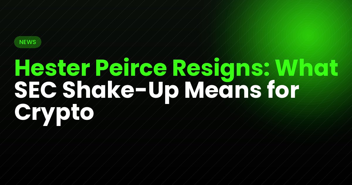 Hester Peirce Resigns: What SEC Shake-Up Means for Crypto