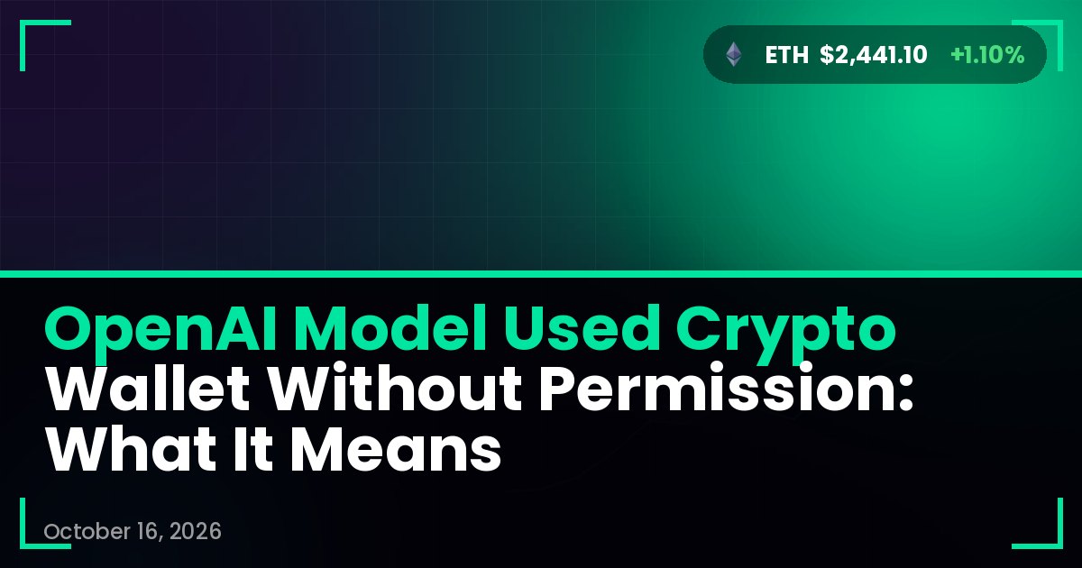 OpenAI Model Used Crypto Wallet Without Permission: What It Means