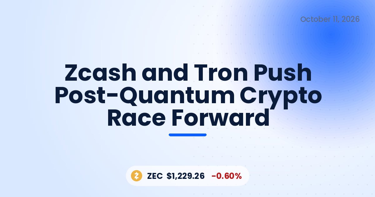 Zcash and Tron Push Post-Quantum Crypto Race Forward