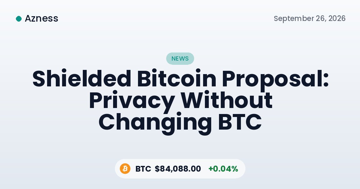 Shielded Bitcoin Proposal: Privacy Without Changing BTC