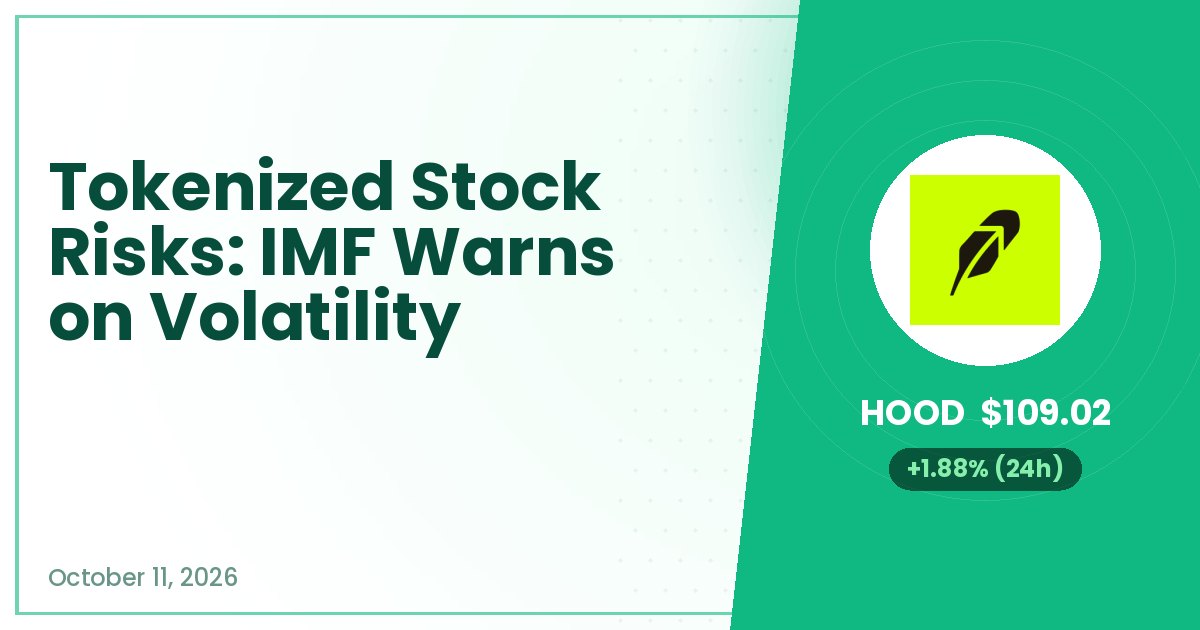 Tokenized Stock Risks: IMF Warns on Volatility